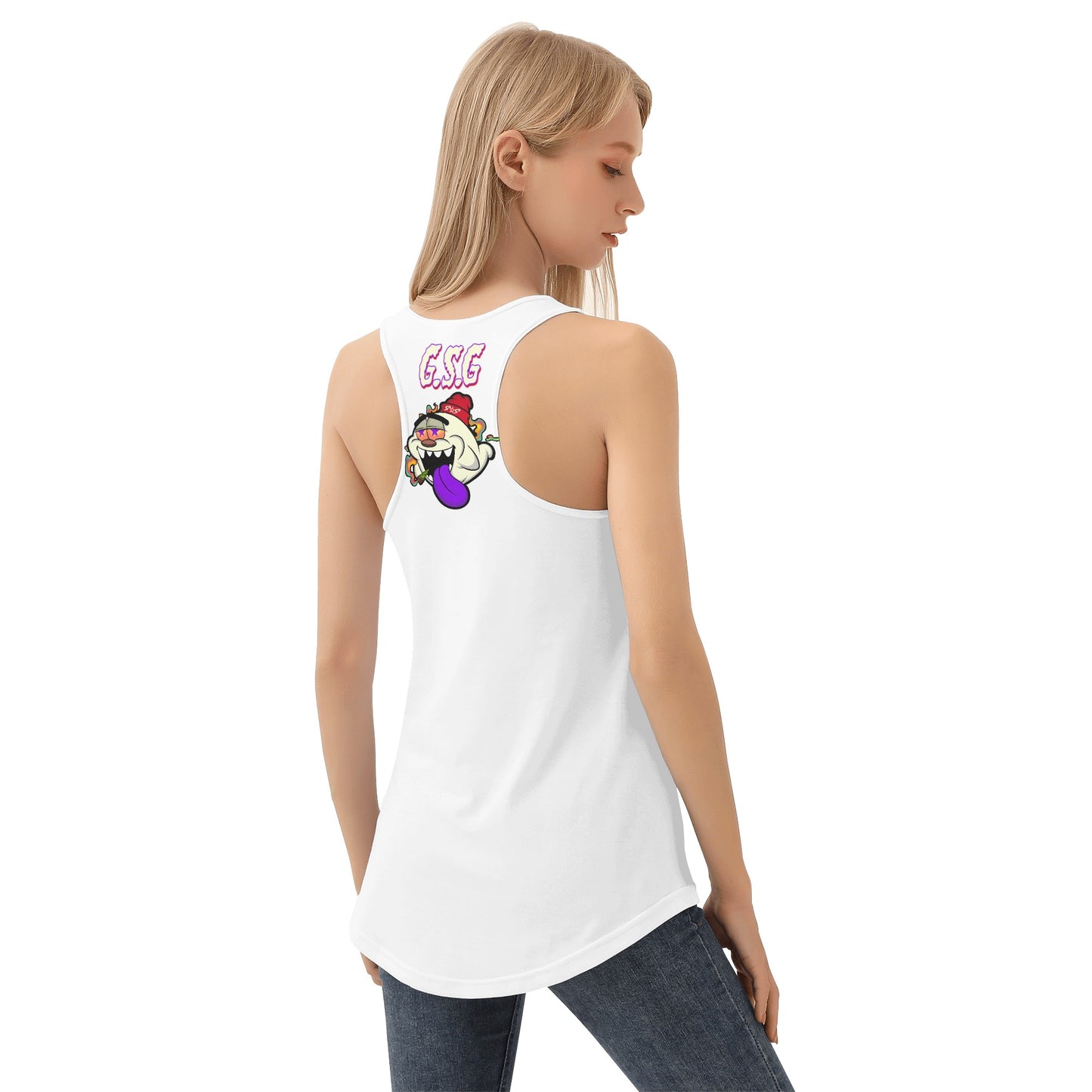 G.S.G Ghost Star Girl S.O.S Ghost Edition Womens White Vest