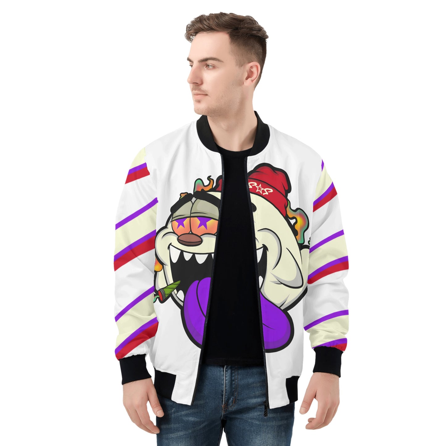 G.S.G Ghost Star Ghouls Mens White Zip Up Jacket