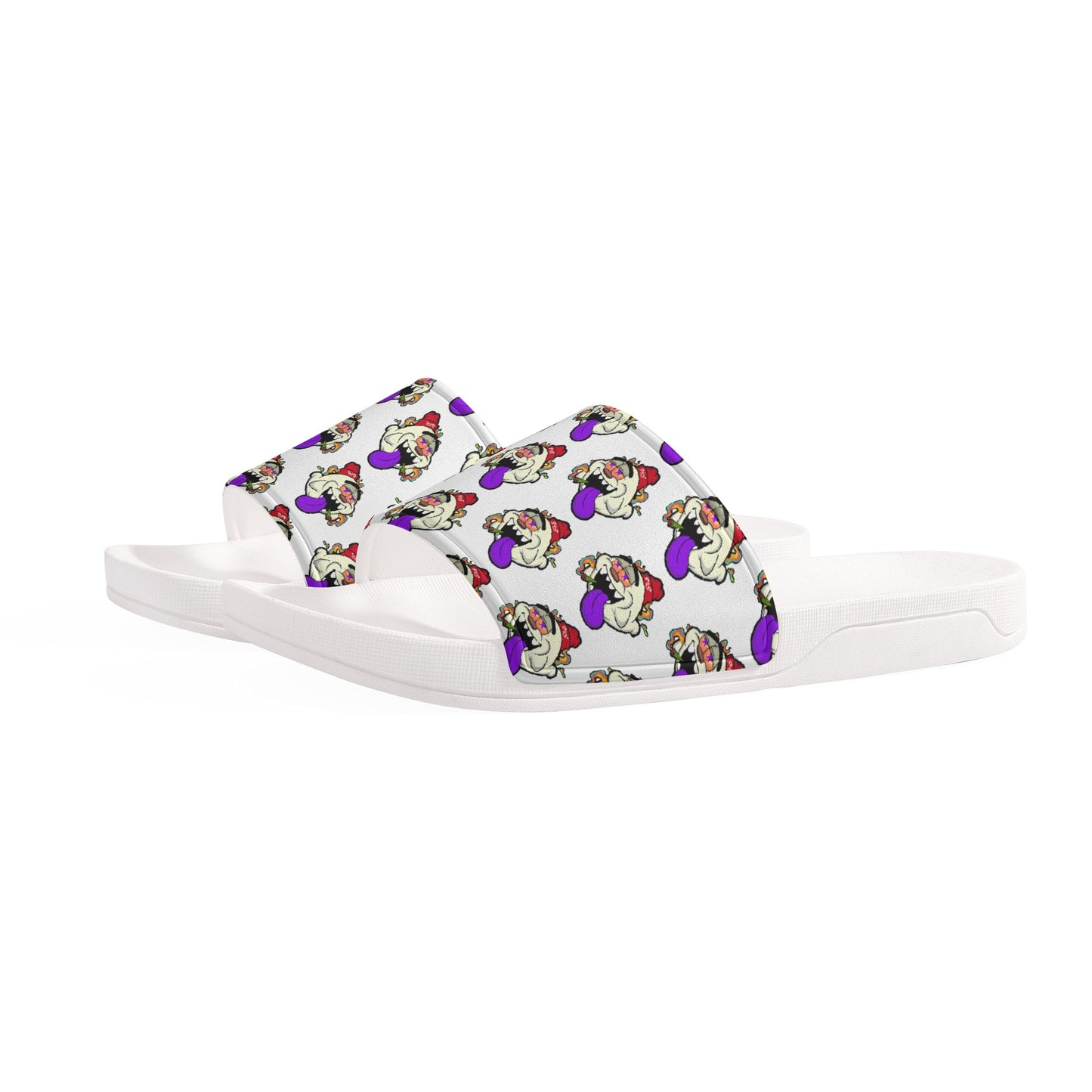 G.S.G Ghost Star Ghouls Mens White Star Slides