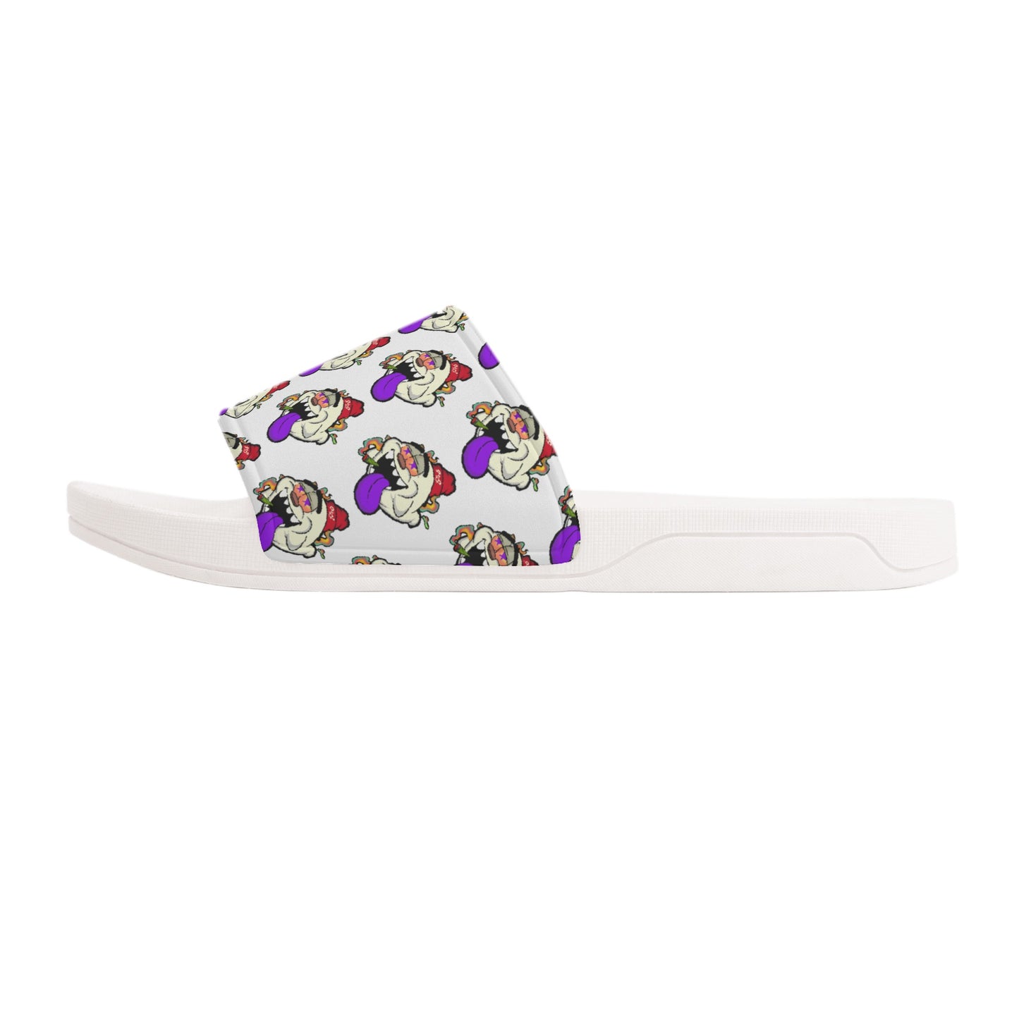 G.S.G Ghost Star Ghouls Mens White Star Slides