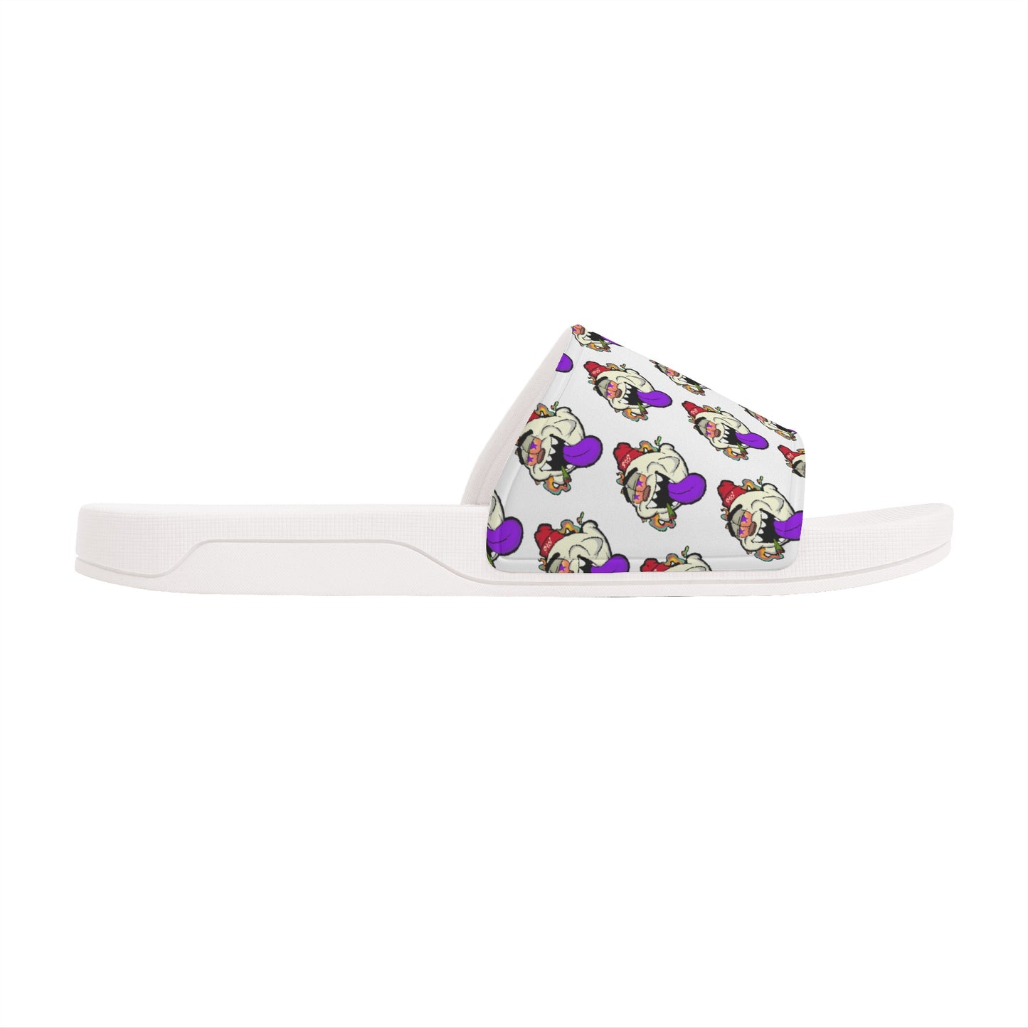 G.S.G Ghost Star Ghouls Mens White Star Slides