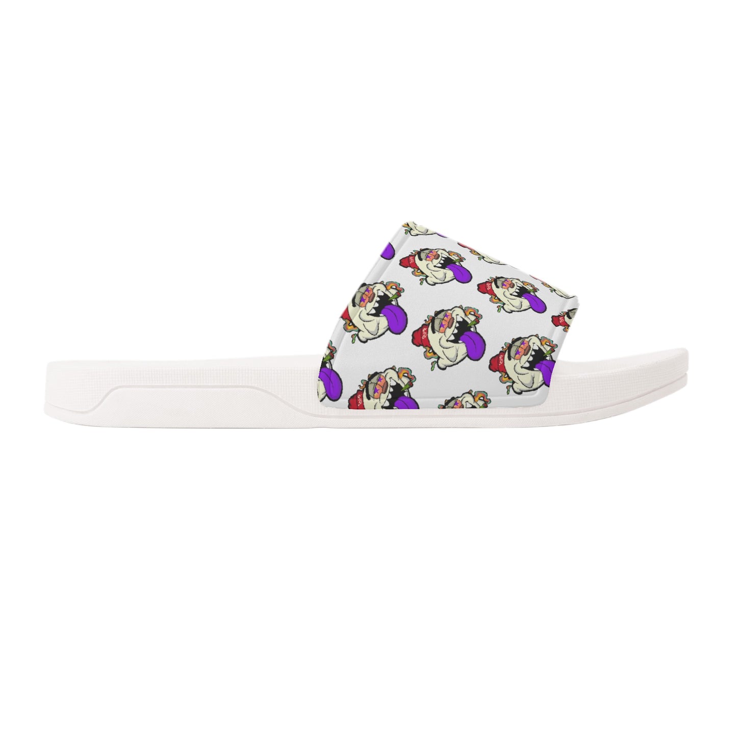 G.S.G Ghost Star Ghouls Mens White Star Slides