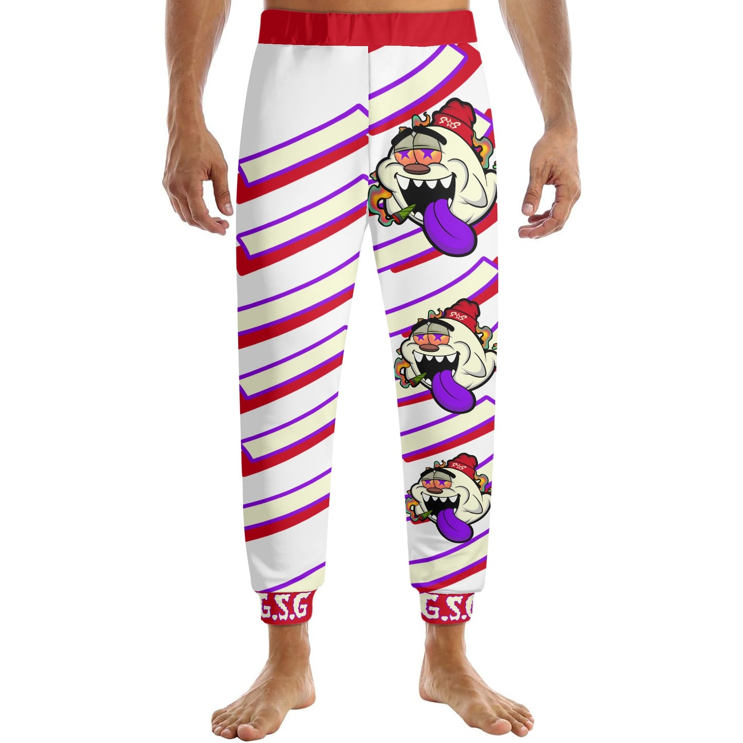 G.S.G Ghost Star Ghouls Mens White Sweatpants