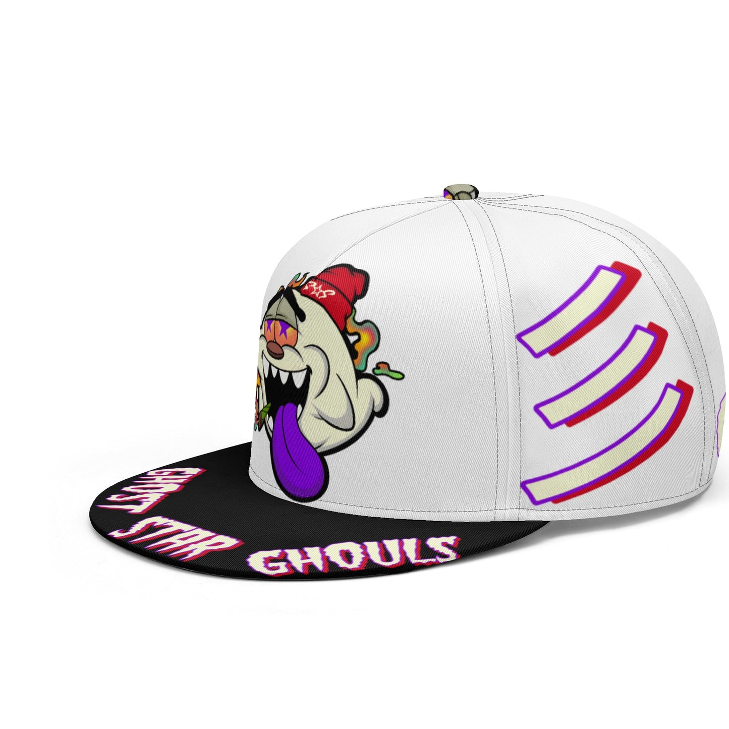 G.S.G Ghost Star Ghouls White Snapbacks