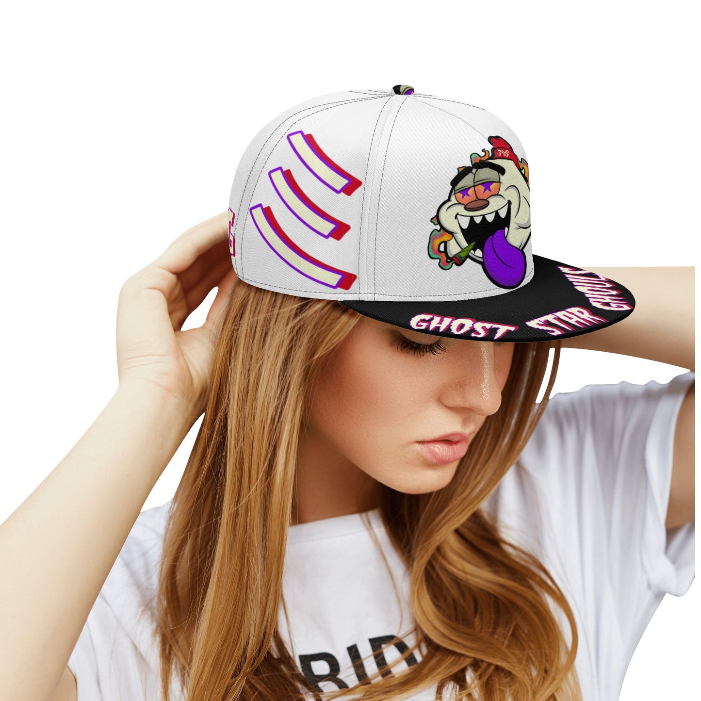 G.S.G Ghost Star Ghouls White Snapbacks