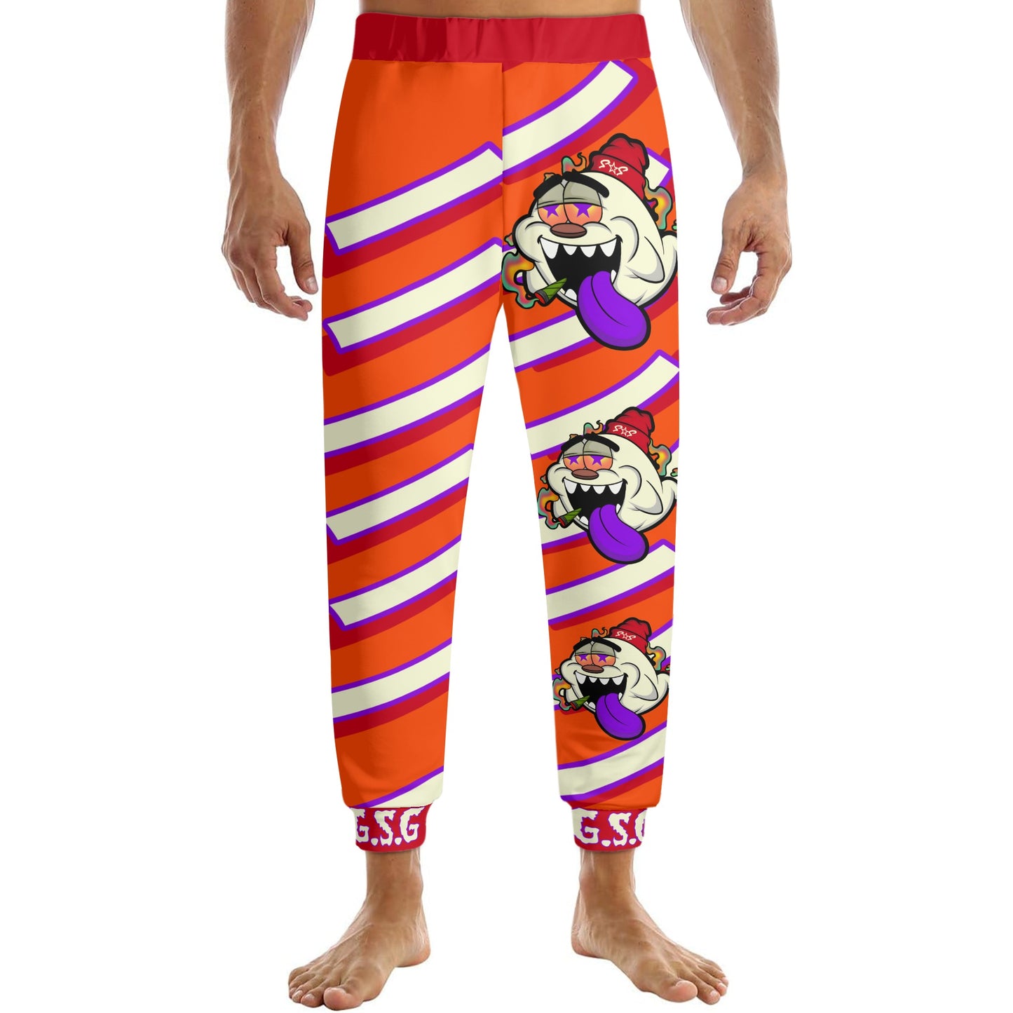 G.S.G Ghost Star Ghouls Mens Dark Orange Sweatpants