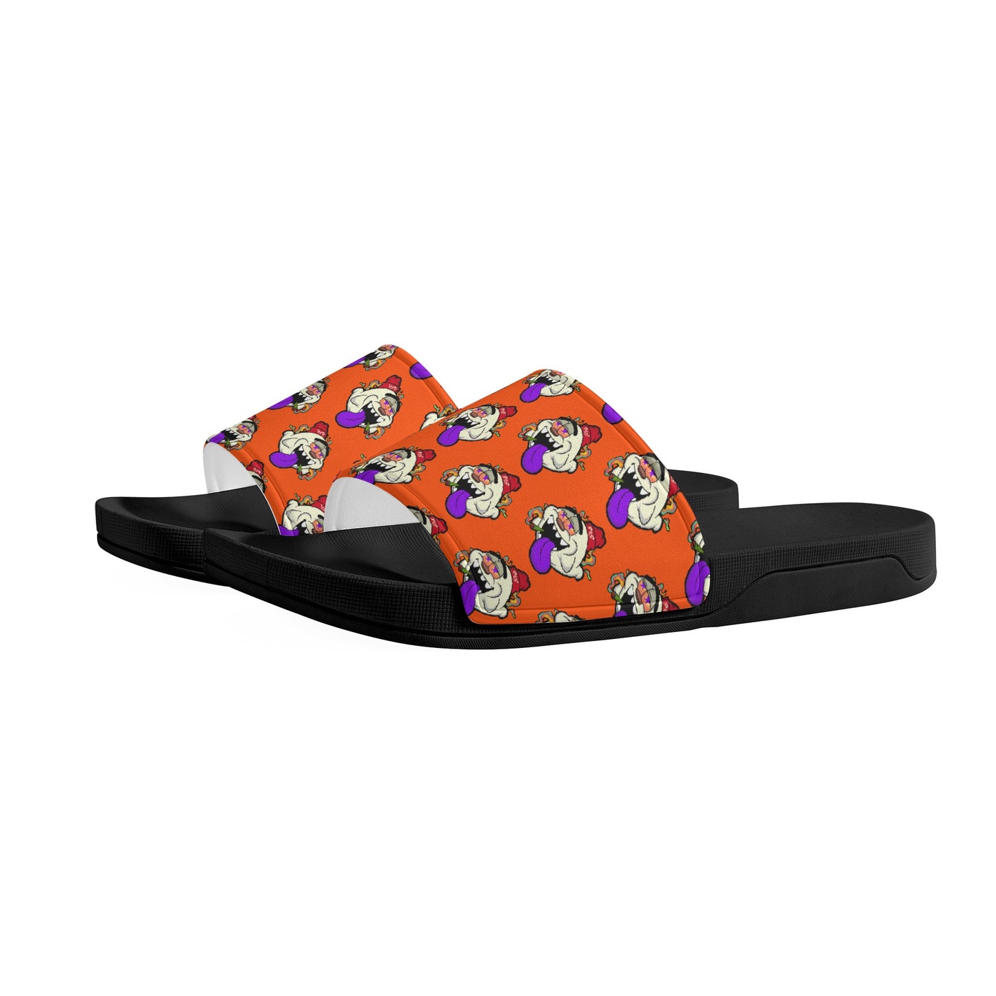 G.S.G Ghost Star Ghouls Mens Dark Orange Star Slides