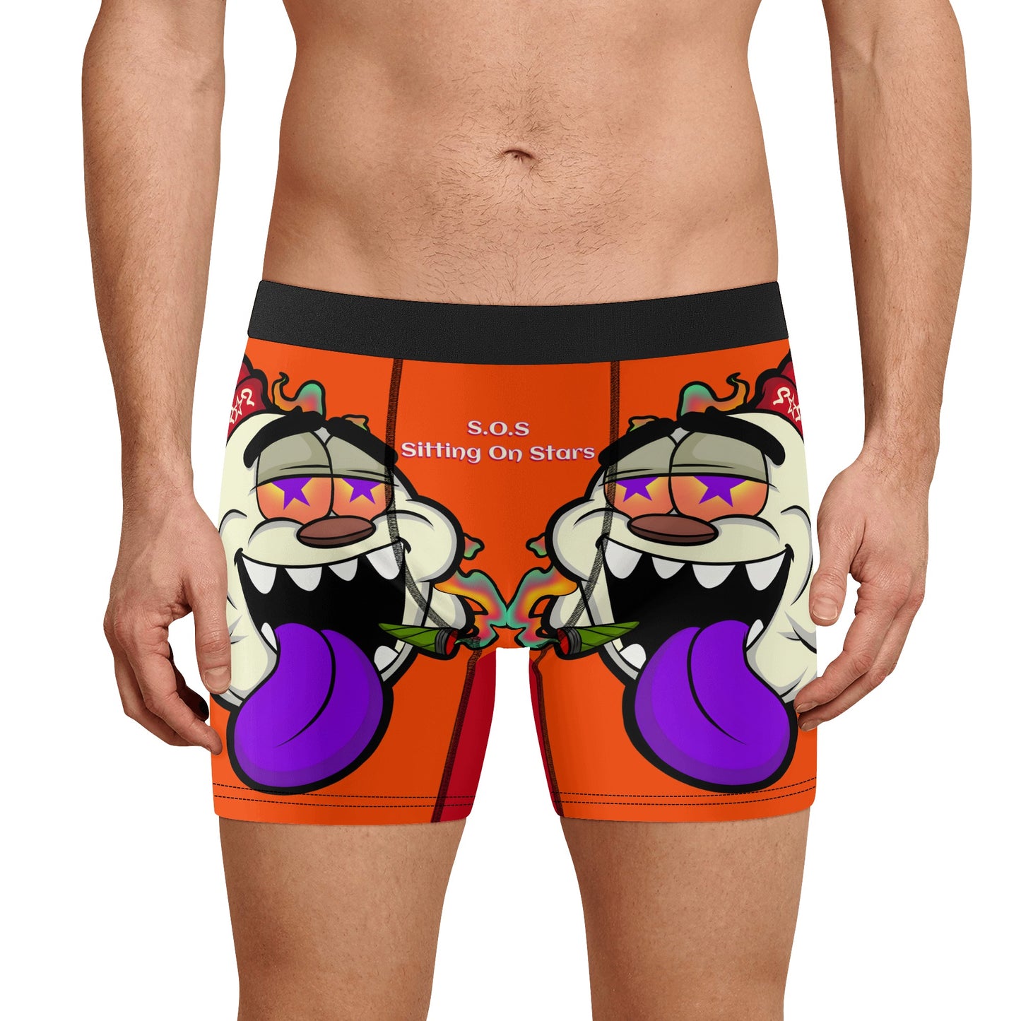 G.S.G Ghost Star Ghouls Mens Dark Orange Classic Stretch Trunks & Underwear