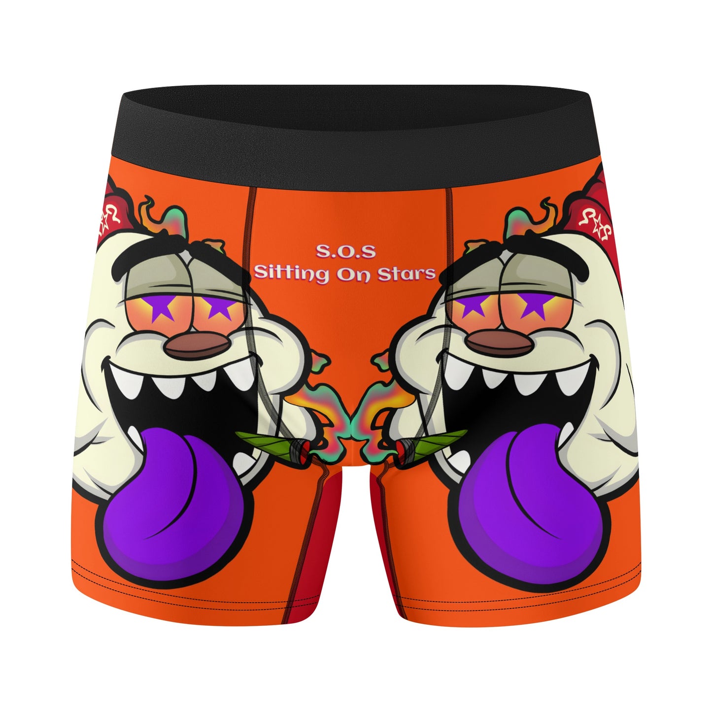 G.S.G Ghost Star Ghouls Mens Dark Orange Classic Stretch Trunks & Underwear