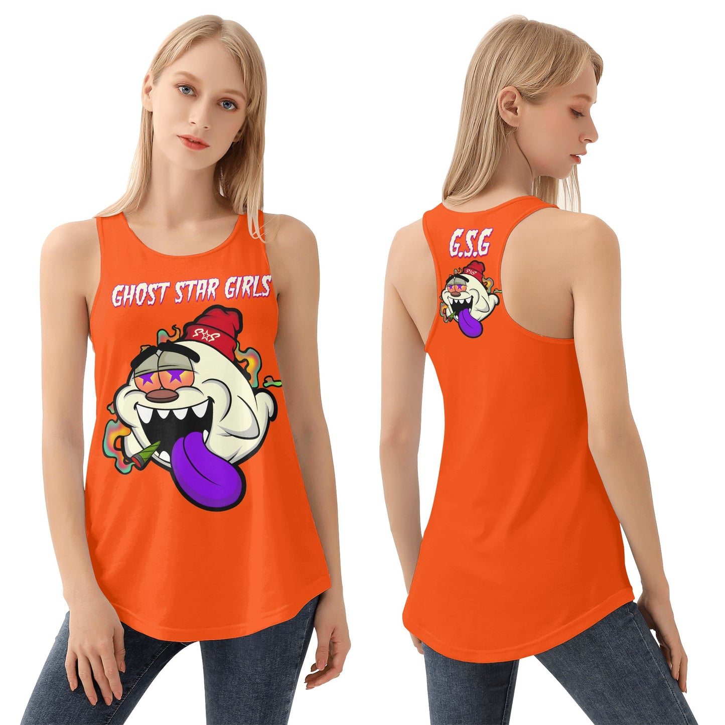 G.S.G Ghost Star Girl S.O.S Ghost Edition Womens Dark Orange Vest