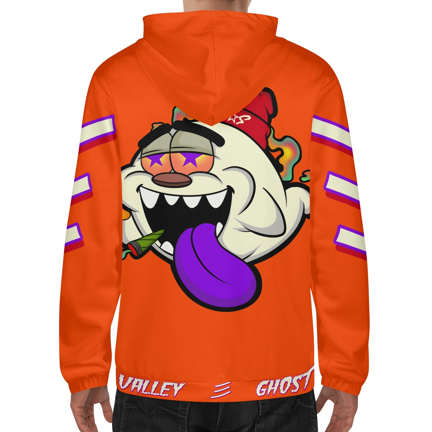 G.S.G Ghost Star Ghouls Mens Dark Orange Lightweight Hoodie