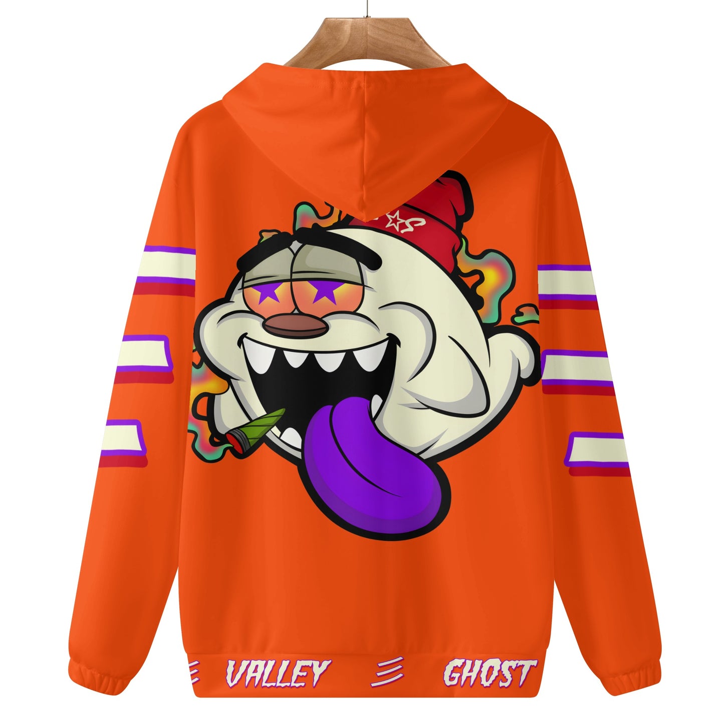 G.S.G Ghost Star Ghouls Mens Dark Orange Lightweight Hoodie