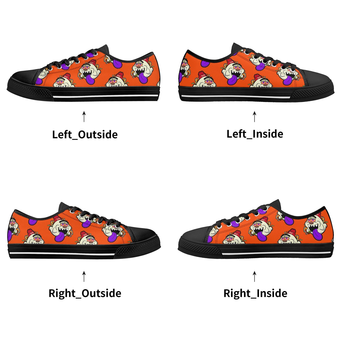 G.S.G Ghost Star Ghouls S.O.S Ghost Edition Mens Dark Orange Low Top Star Kicks