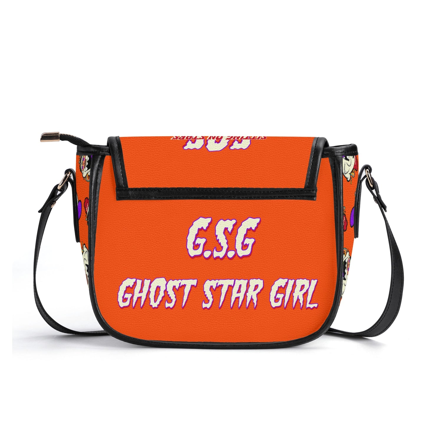 G.S.G Ghost Star Girl Dark Orange Leather Saddle Bag