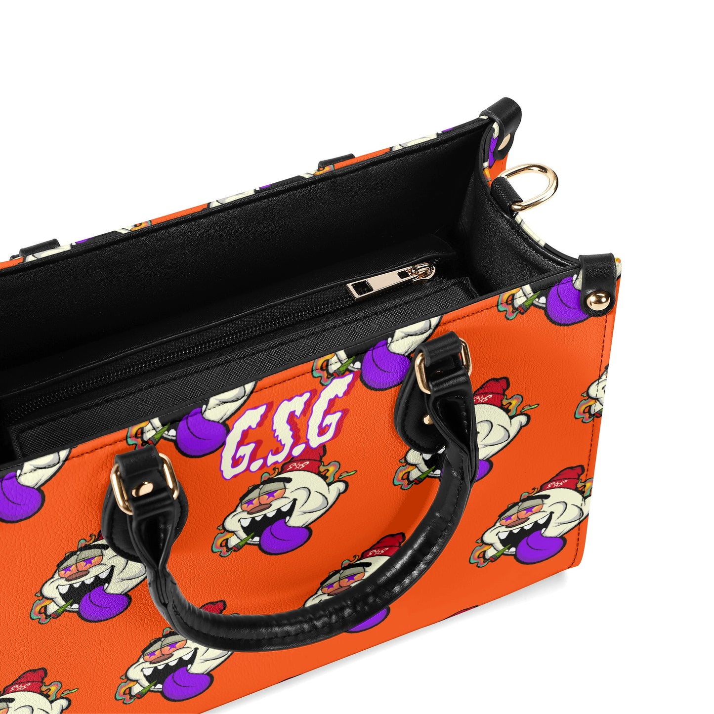 G.S.G Ghost Star Girl S.O.S Ghost Edition Dark Orange Luxury Womens Leather Handbag