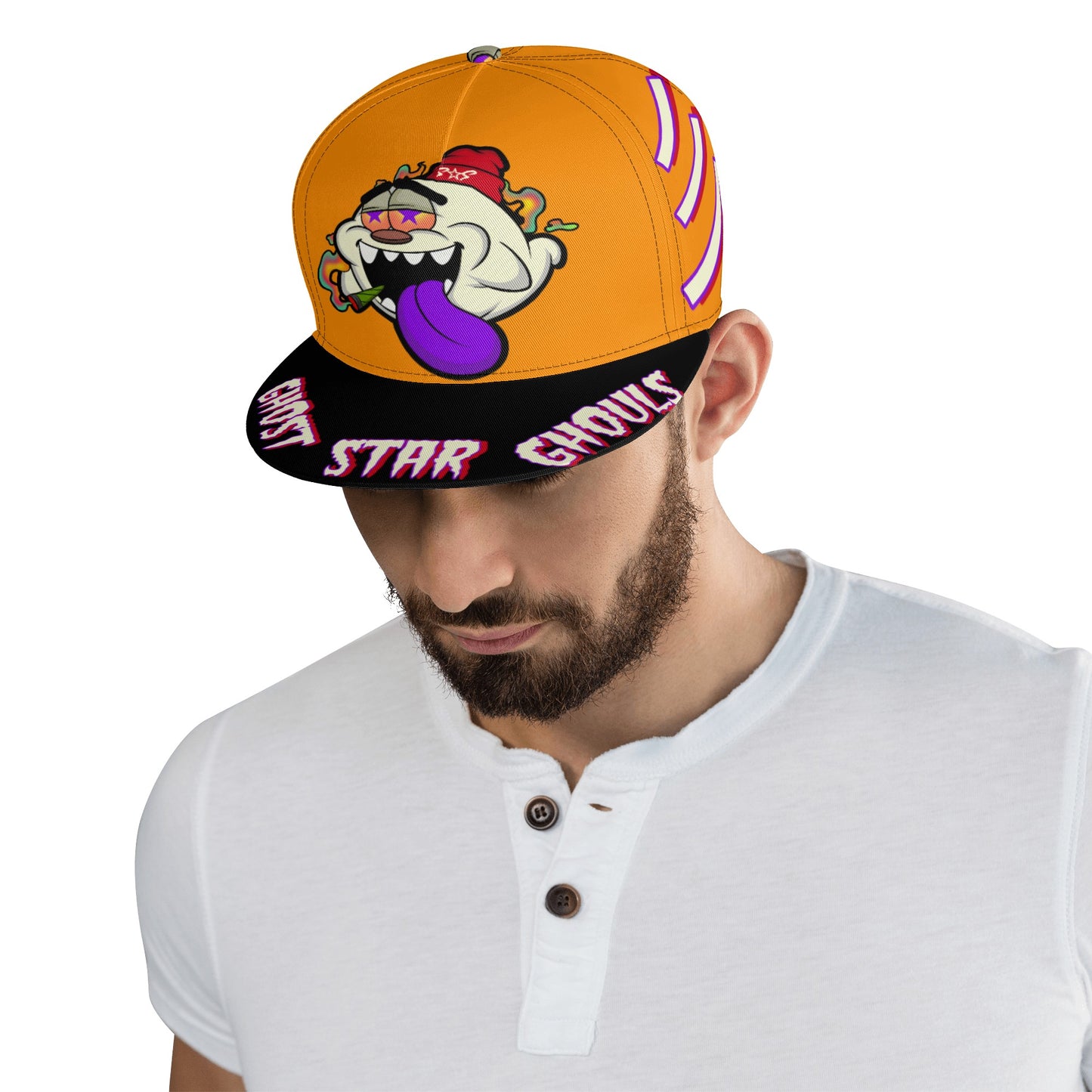 G.S.G Ghost Star Ghouls Orange Snapbacks