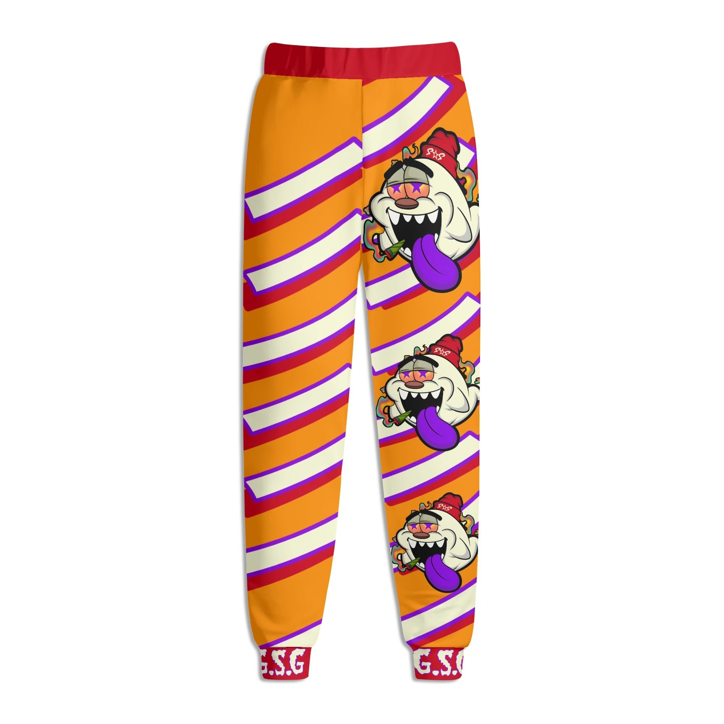 G.S.G Ghost Star Ghouls Mens Orange Sweatpants