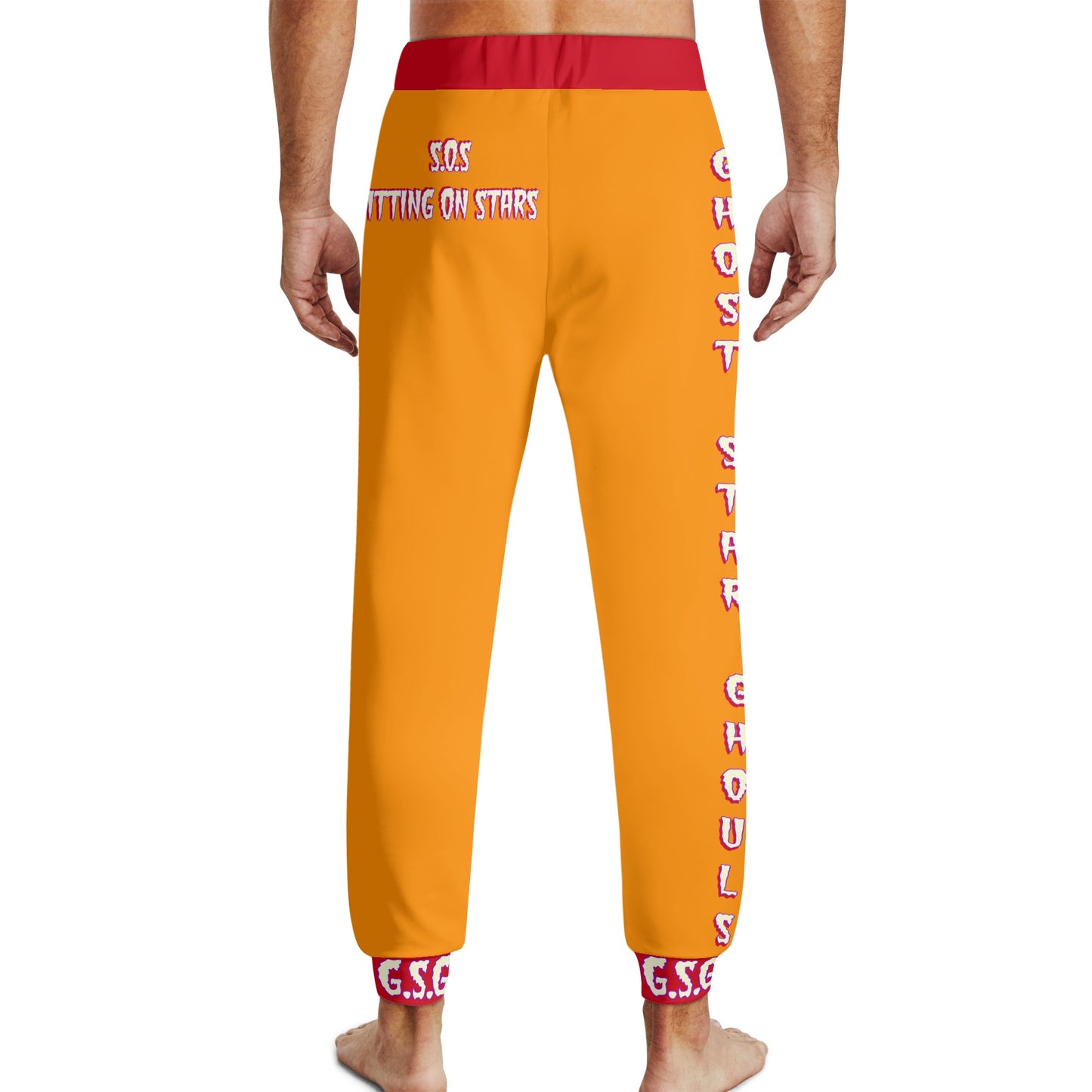 G.S.G Ghost Star Ghouls Mens Orange Sweatpants