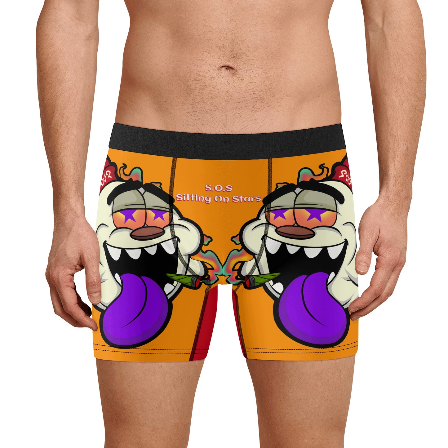 G.S.G Ghost Star Ghouls Mens Orange Classic Stretch Trunks & Underwear