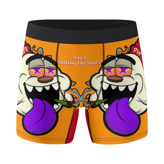 G.S.G Ghost Star Ghouls Mens Orange Classic Stretch Trunks & Underwear