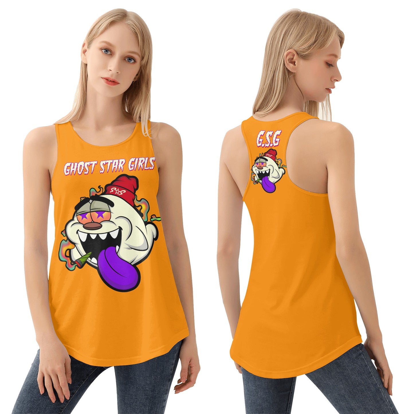 G.S.G Ghost Star Girl S.O.S Ghost Edition Womens Orange Vest