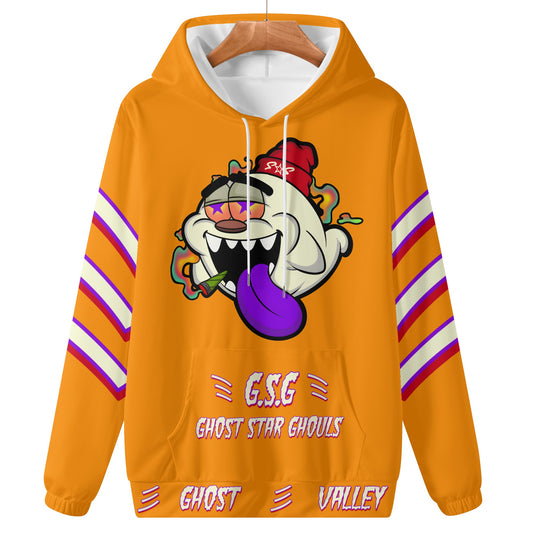 G.S.G Ghost Star Ghouls Mens Orange Lightweight Hoodie