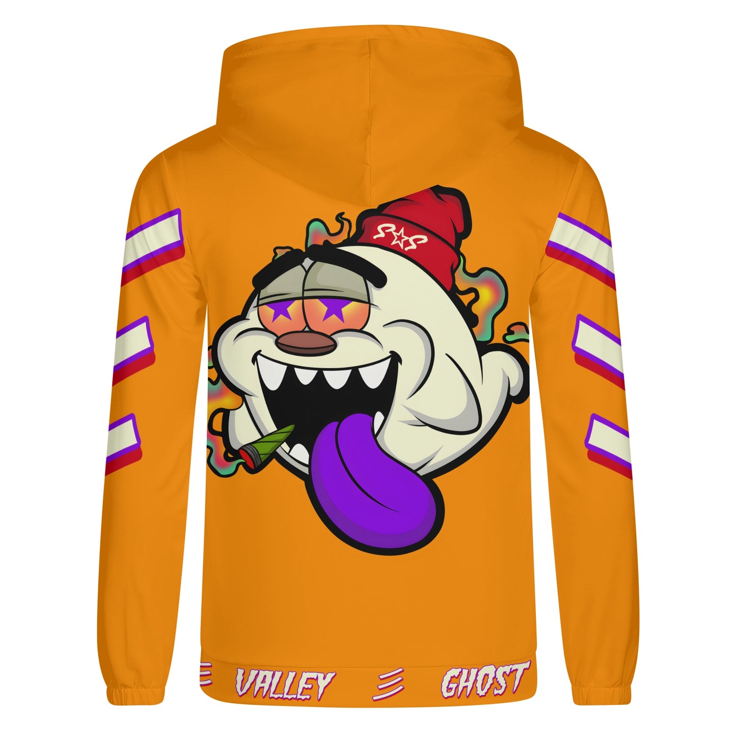 G.S.G Ghost Star Ghouls Mens Orange Lightweight Hoodie