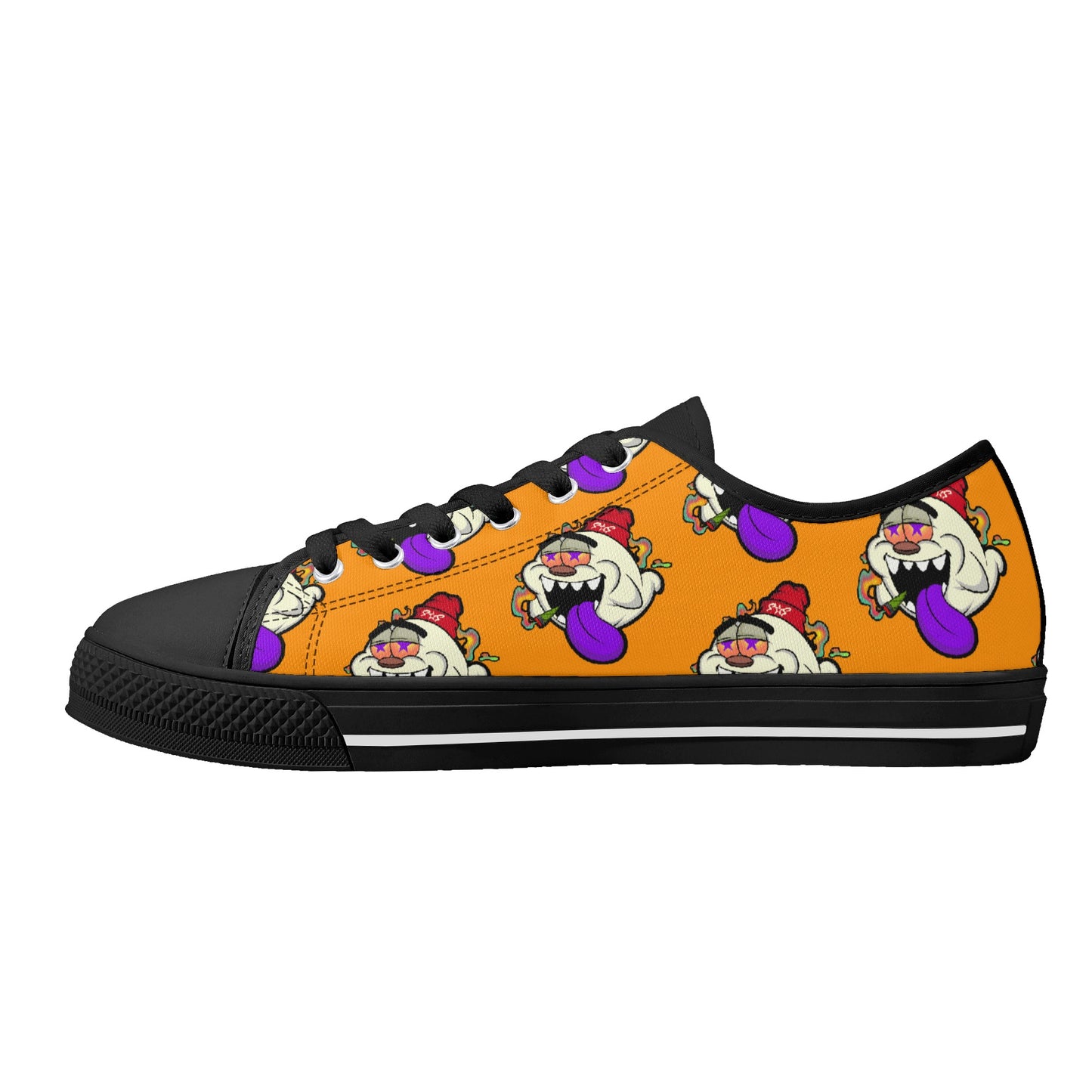 G.S.G Ghost Star Ghouls S.O.S Ghost Edition Mens Orange Low Top Star Kicks