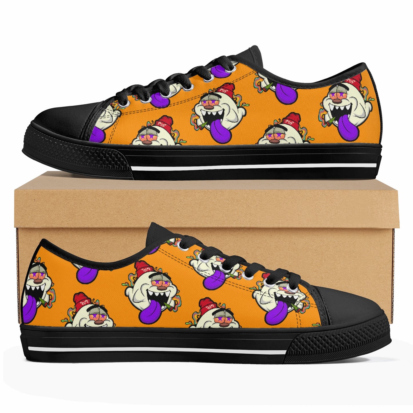 G.S.G Ghost Star Ghouls S.O.S Ghost Edition Mens Orange Low Top Star Kicks