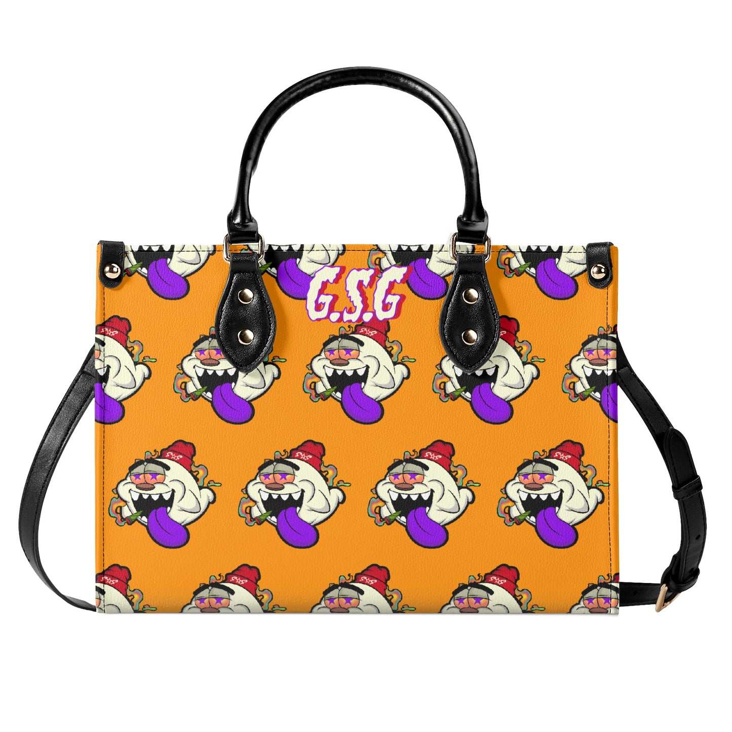 G.S.G Ghost Star Girl S.O.S Ghost Orange Edition Womens Leather Handbag