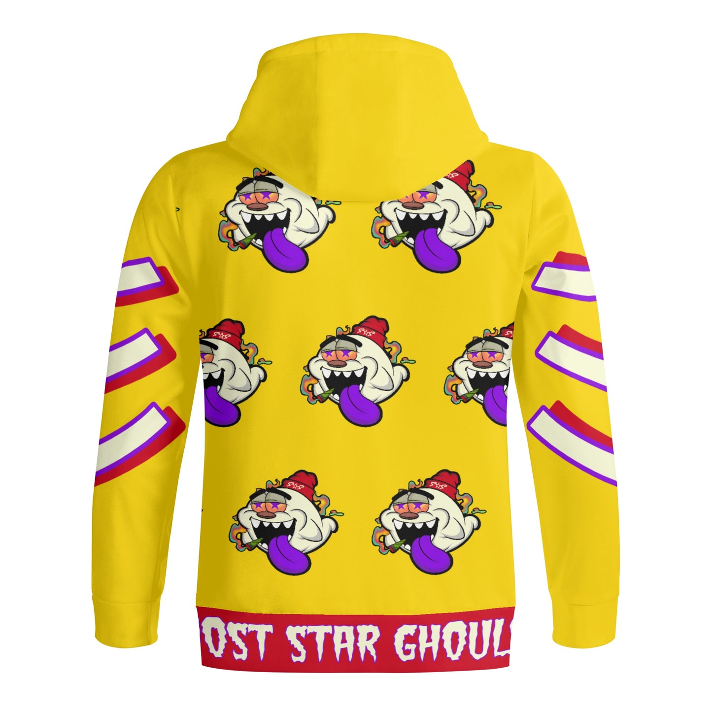 G.S.G Ghost Star Ghouls S.O.S Ghost Edition Gold Adult Full Zip Turtleneck Hoodie Streetwear