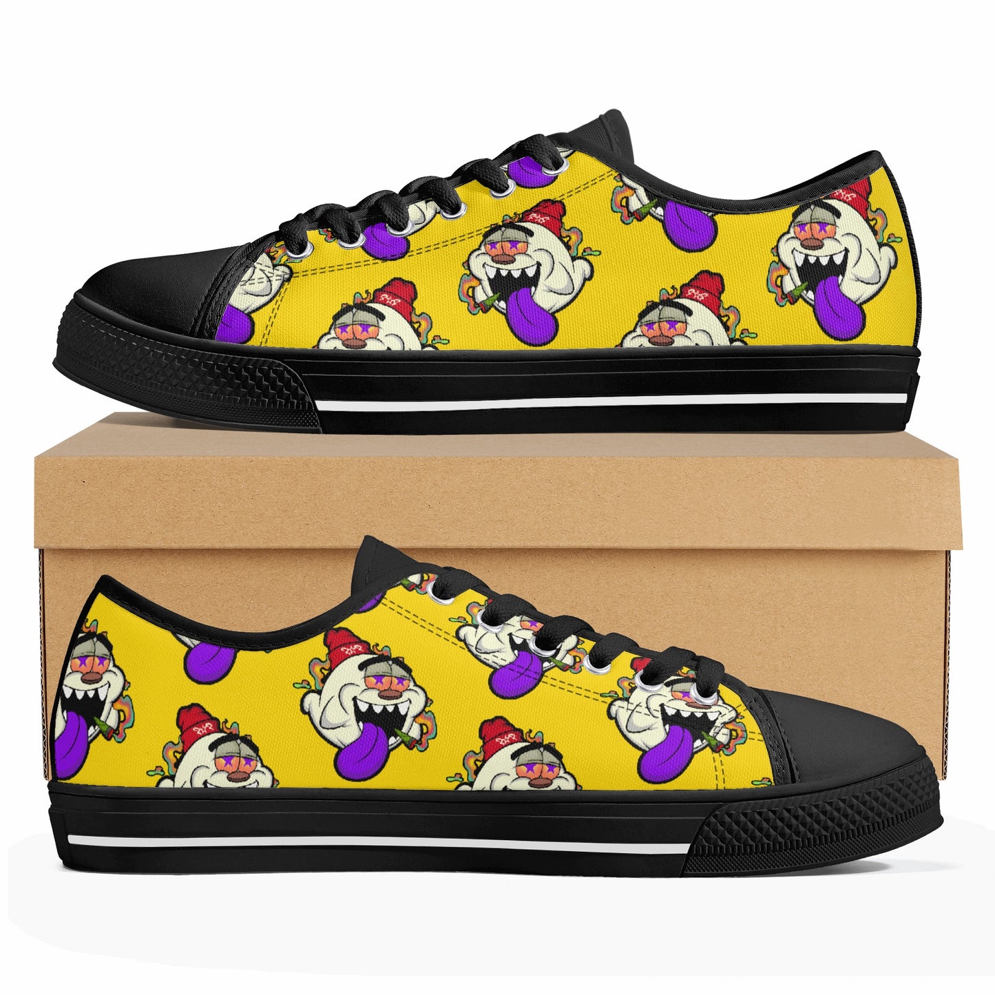 G.S.G Ghost Star Ghouls S.O.S Ghost Edition Mens Gold Low Top Star Kicks