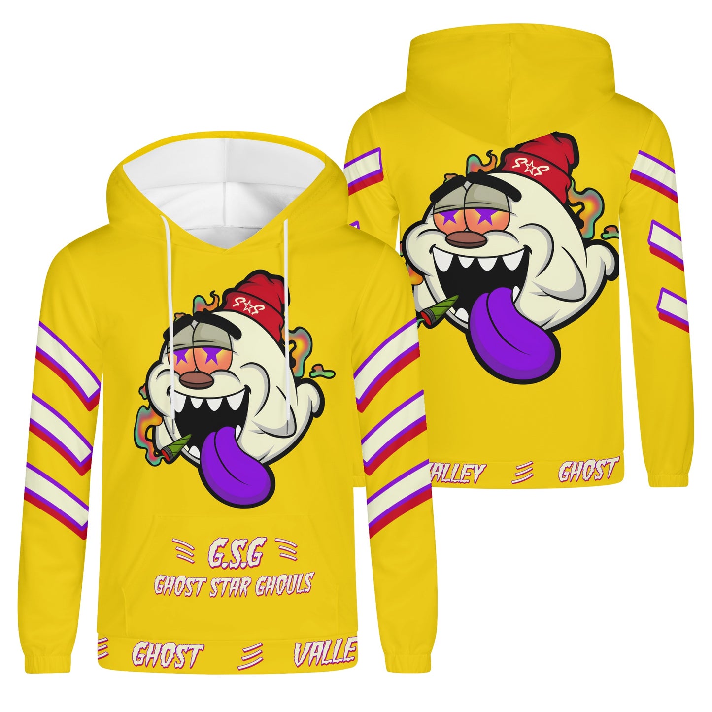 G.S.G Ghost Star Ghouls Mens Gold Lightweight Hoodie