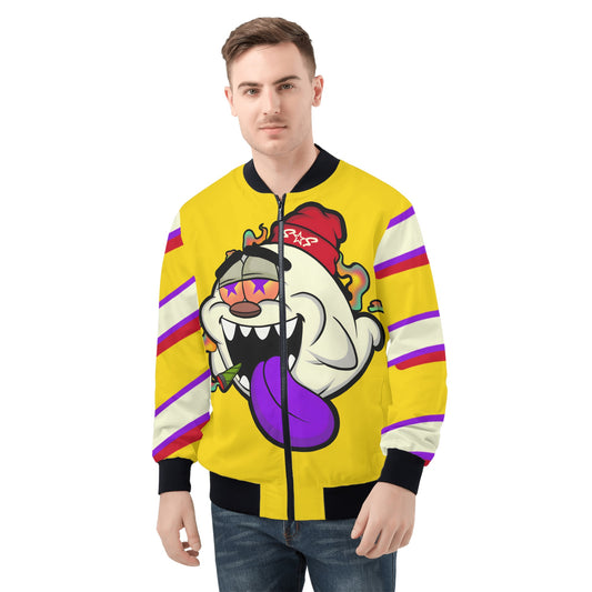 G.S.G Ghost Star Ghouls Mens Gold Zip Up Jacket