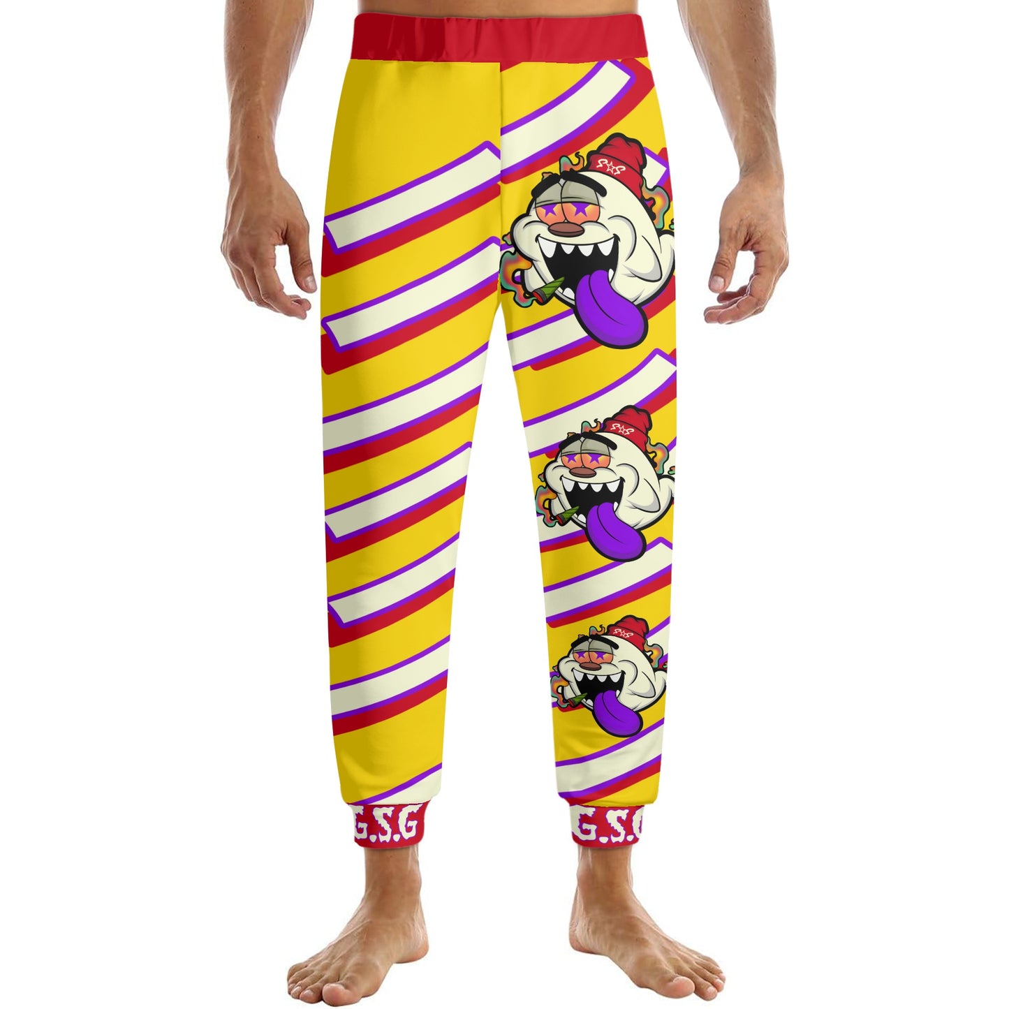 G.S.G Ghost Star Ghouls Mens Gold Sweatpants