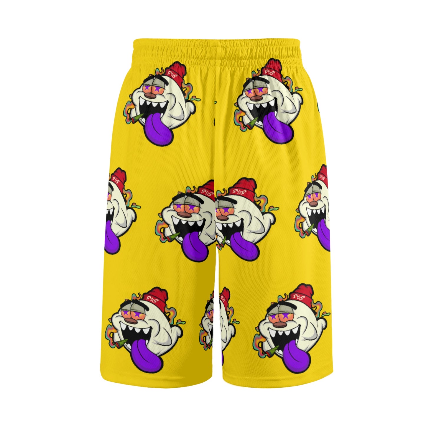 G.S.G Ghost Star Ghouls S.O.S Ghost Edition Mens Gold Basketball Shorts