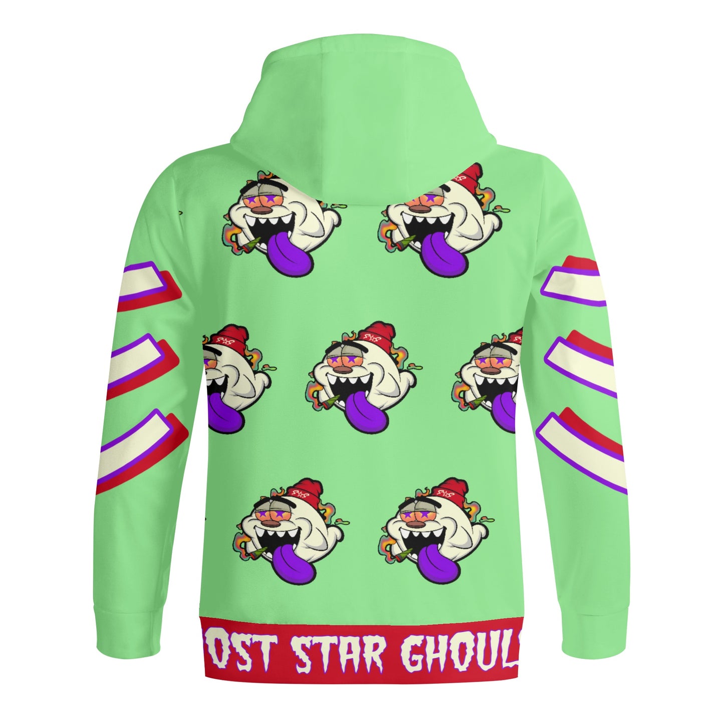 G.S.G Ghost Star Ghouls S.O.S Ghost Edition Mint Green Adult Full Zip Turtleneck Hoodie Streetwear