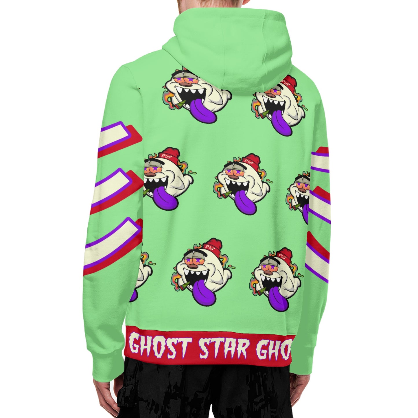 G.S.G Ghost Star Ghouls S.O.S Ghost Edition Mint Green Adult Full Zip Turtleneck Hoodie Streetwear