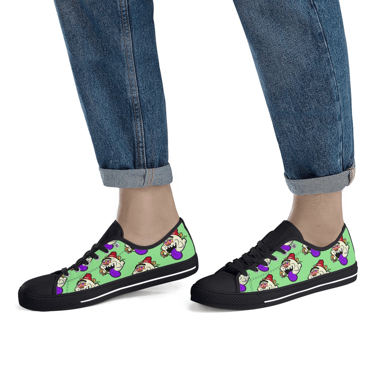 G.S.G Ghost Star Ghouls S.O.S Ghost Edition Mens Mint Green Low Top Star Kicks