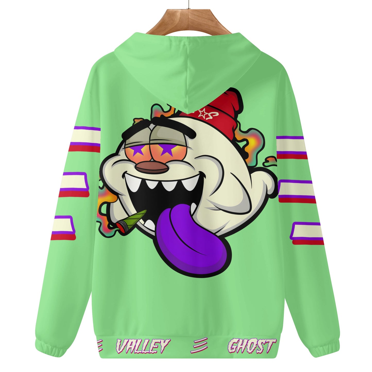 G.S.G Ghost Star Ghouls Mens Mint Green Lightweight Hoodie