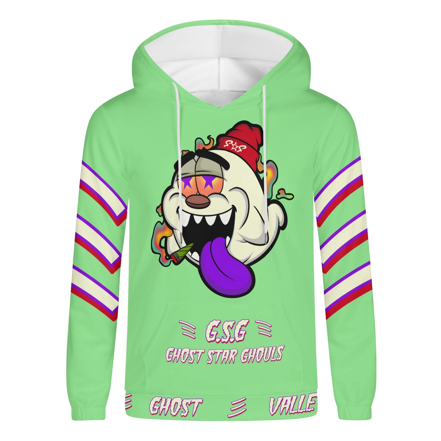 G.S.G Ghost Star Ghouls Mens Mint Green Lightweight Hoodie