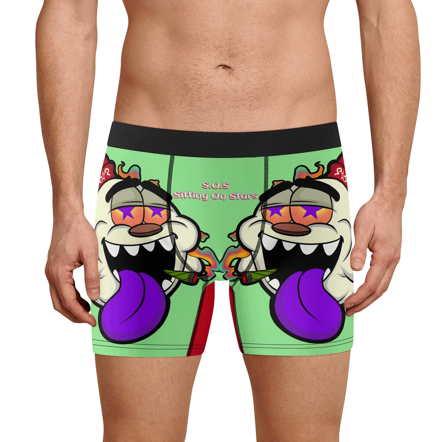 G.S.G Ghost Star Ghouls Mens Mint Green Classic Stretch Trunks & Underwear