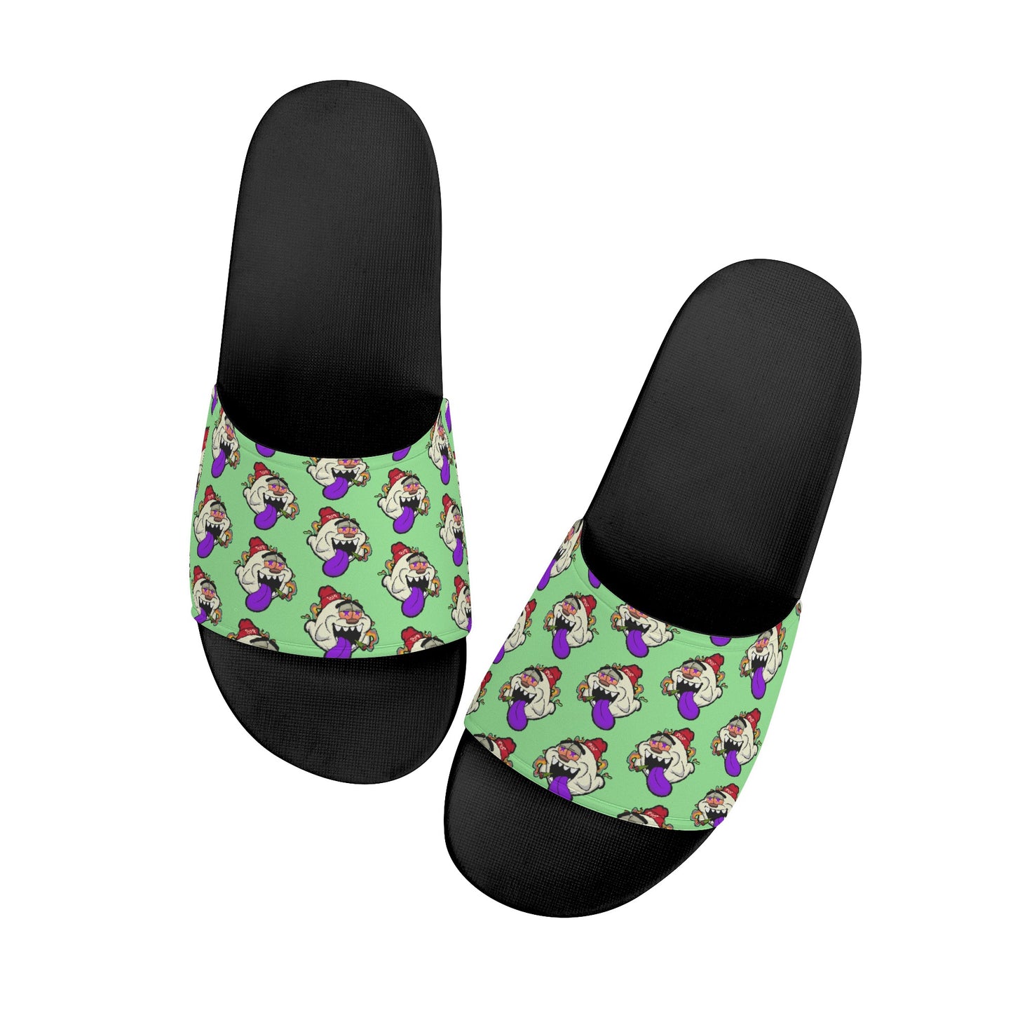 G.S.G Ghost Star Ghouls Mens Mint Green Star Slides