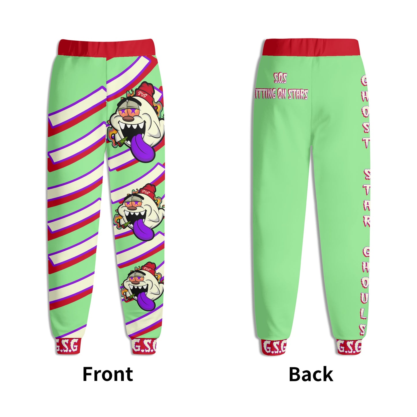 G.S.G Ghost Star Ghouls Mens Mint Green Sweatpants