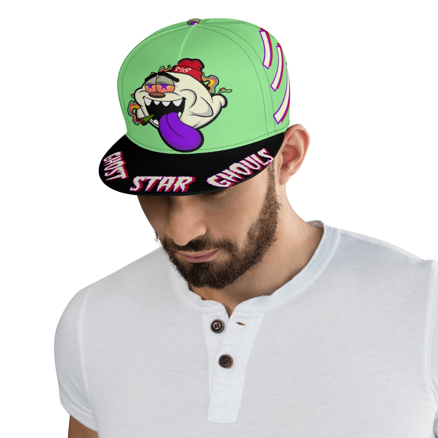 G.S.G Ghost Star Ghouls Mint Green Snapbacks