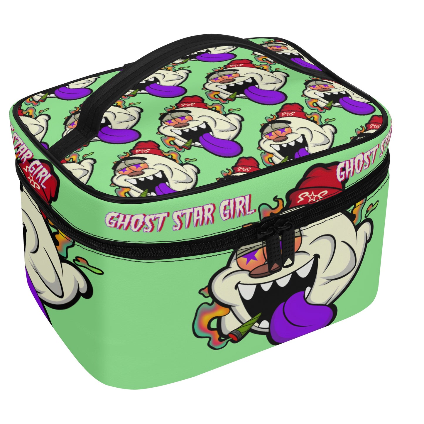 G.S.G Ghost Star Girl Mint Green Leather Cosmetic Bag