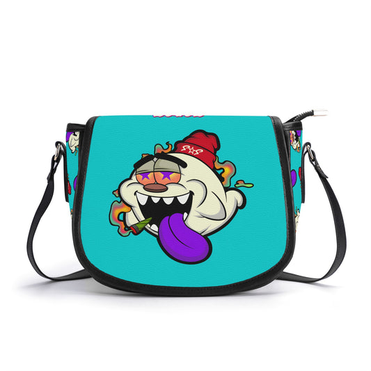 G.S.G Ghost Star Girl Turquoise Leather Saddle Bag