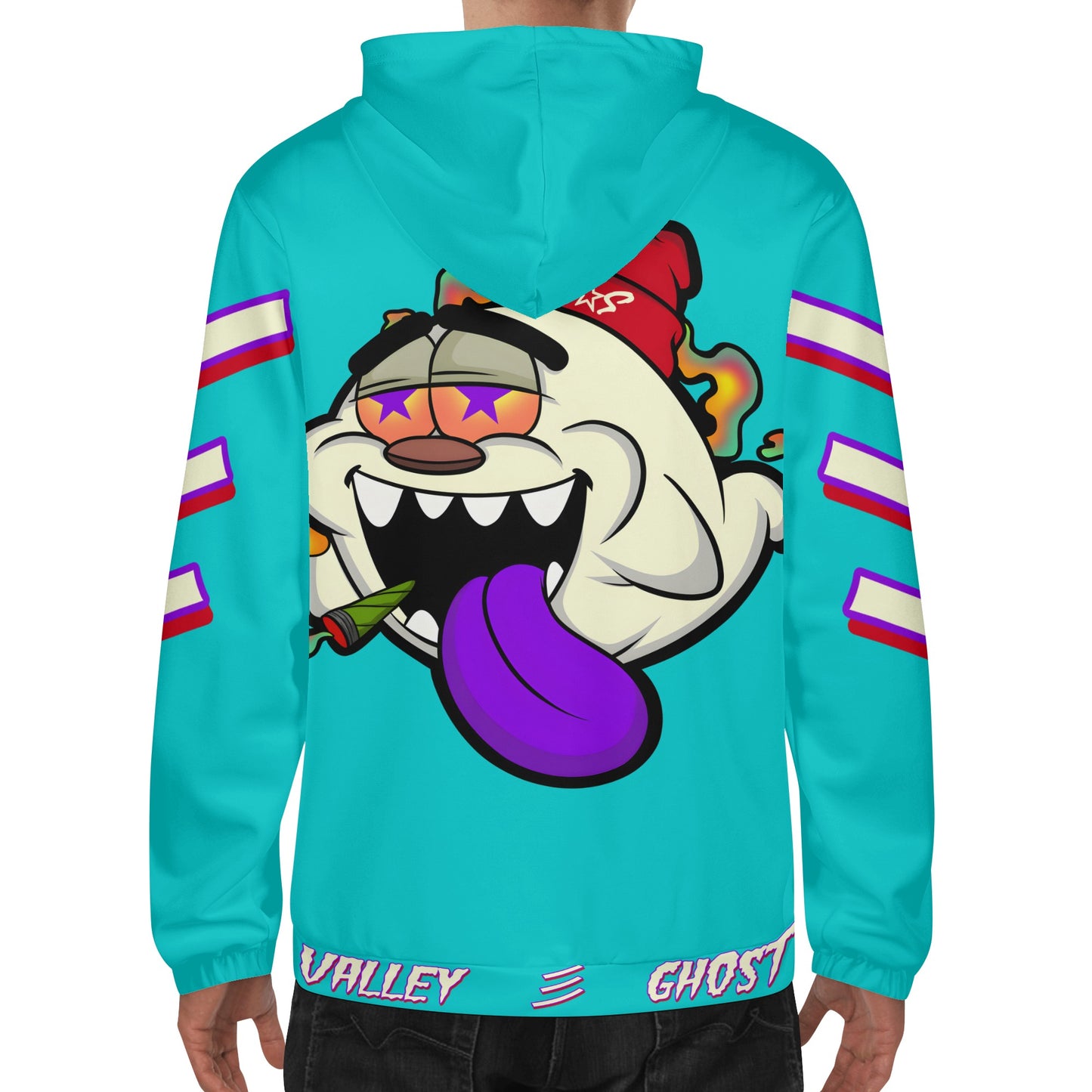 G.S.G Ghost Star Ghouls Mens Turquoise Lightweight Hoodie