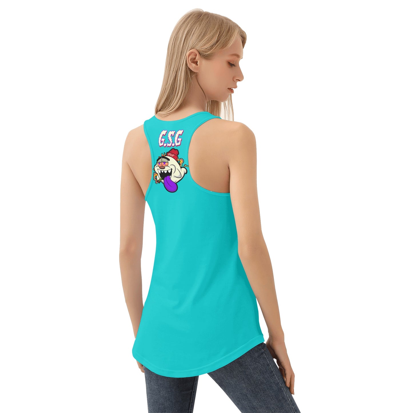 G.S.G Ghost Star Girl S.O.S Ghost Edition Womens Turquoise Vest