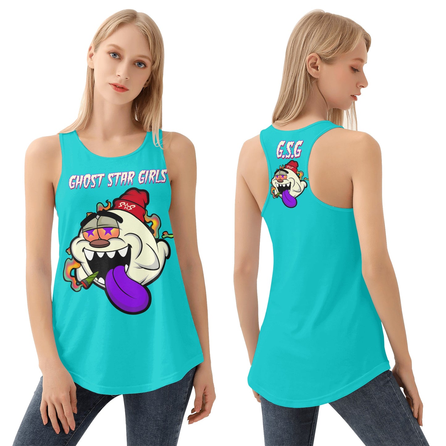 G.S.G Ghost Star Girl S.O.S Ghost Edition Womens Turquoise Vest